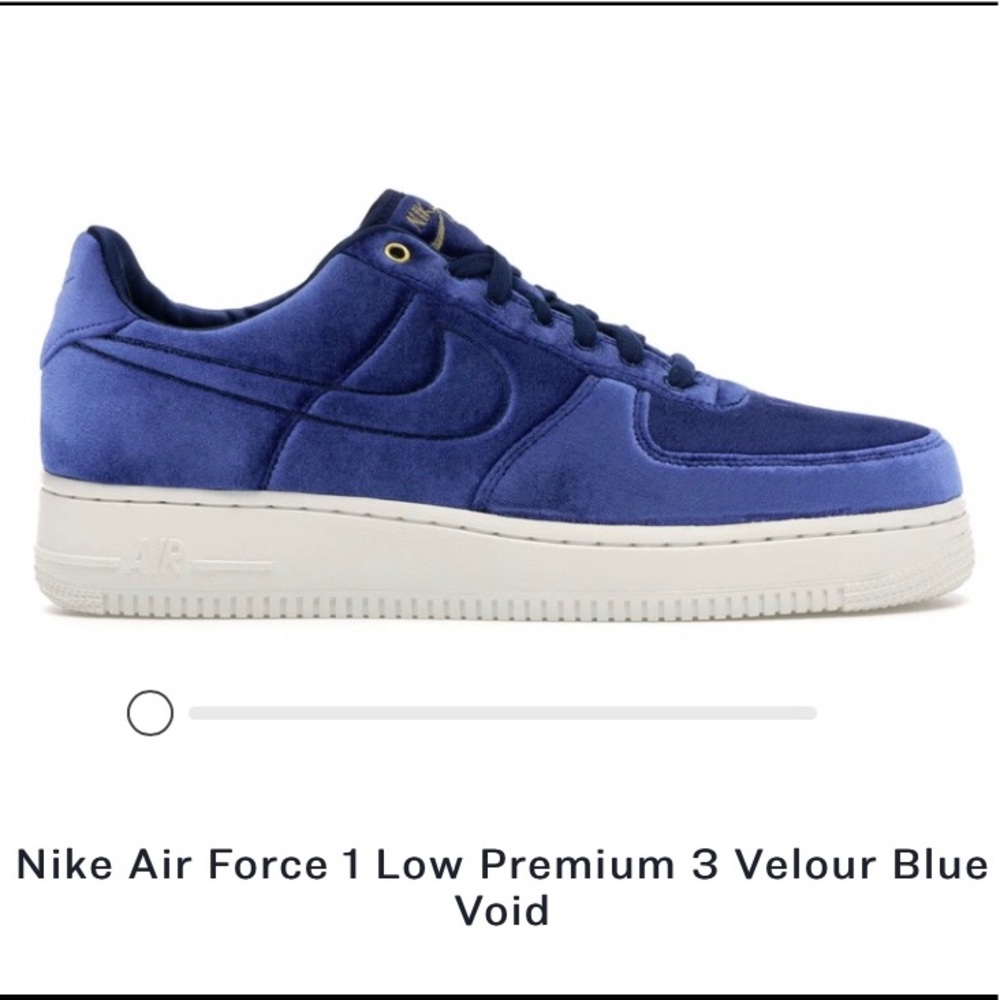 Nike Air Force 1 Low Premium Velour 3 Blue Void